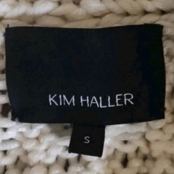 S-L Rare Kim Haller Heavy Knit Merino Wool Blend Open Front Cardigan MSRP $600 - Picture 11 of 16
